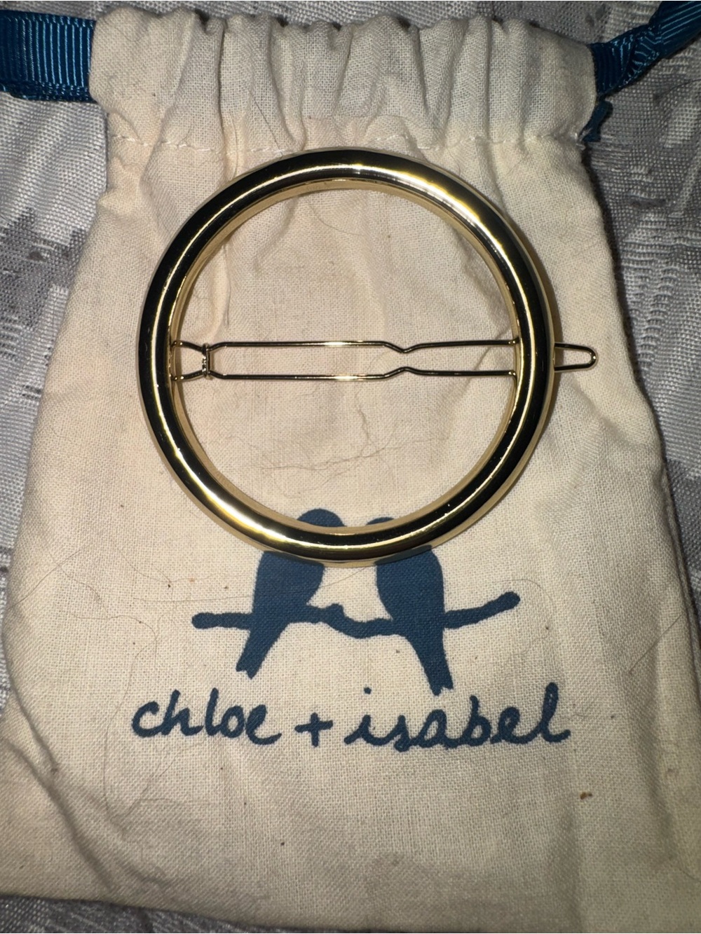 Chloe + Isabel Shiny Gold Round Hair Barrette